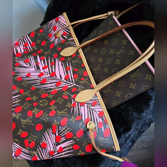 Authentic Louis Vuitton Limited Edition Jungle Dot Neverfull bag MM Size - Picture 7 of 12